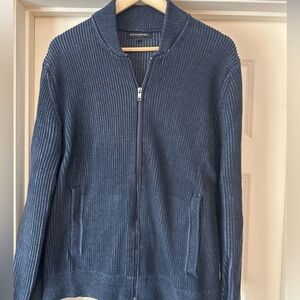 Banana Republic Zip Up Ribbed Sweater